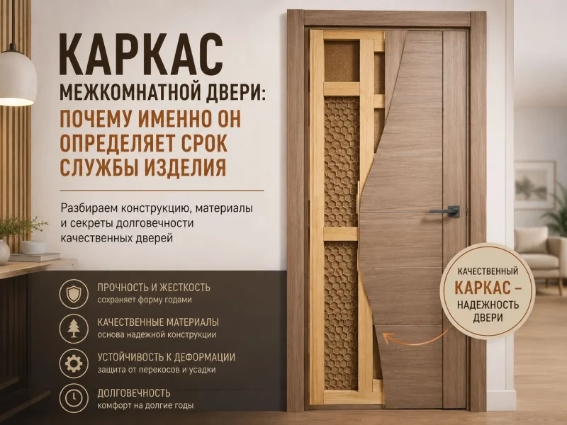 Каркас межкомнатной двери: почему именно он определяет срок службы изделия