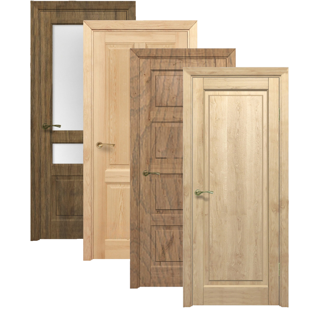 деревянные межкомнатные двери из массива дуба, ольхи и сосны
