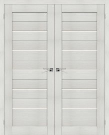 Фото -   Двойная распашная дверь Порта-22Б Bianco Veralinga   | фото в интерьере