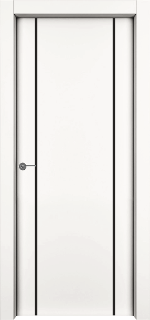 Фото -   Межкомнатная дверь "1001-М2", пг, белый   | фото в интерьере