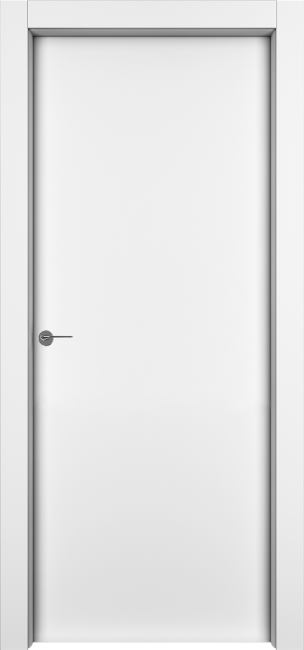 Фото -   Межкомнатная дверь "1001", пг, белый   | фото в интерьере