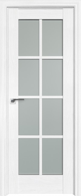 Фото -   Межкомнатная дверь "101х", по, пекан белый   | фото в интерьере