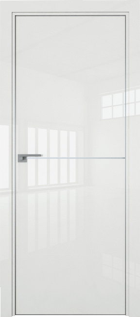 Фото -   Межкомнатная дверь 12LK, белый люкс, кромка матовая   | фото в интерьере