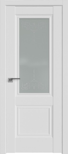 Фото -   Межкомнатная дверь 2.37U, аляска, стекло "Франческо"   | фото в интерьере