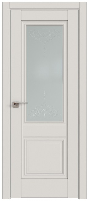 Фото -   Межкомнатная дверь 2.37U, Дарквайт, стекло "Франческо"   | фото в интерьере