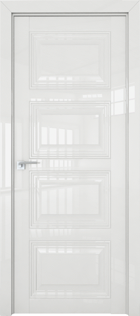 Фото -   Межкомнатная дверь 2.106L, белый люкс   | фото в интерьере