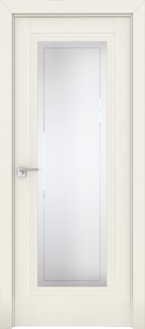 Фото -   Межкомнатная дверь 2.111U, магнолия сатинат   | фото в интерьере