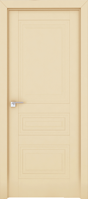Фото -   Межкомнатная дверь 2.114U, магнолия сатинат   | фото в интерьере