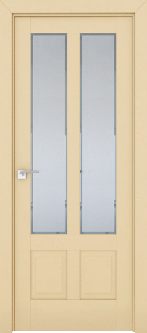 Фото -   Межкомнатная дверь 2.117U, магнолия сатинат   | фото в интерьере