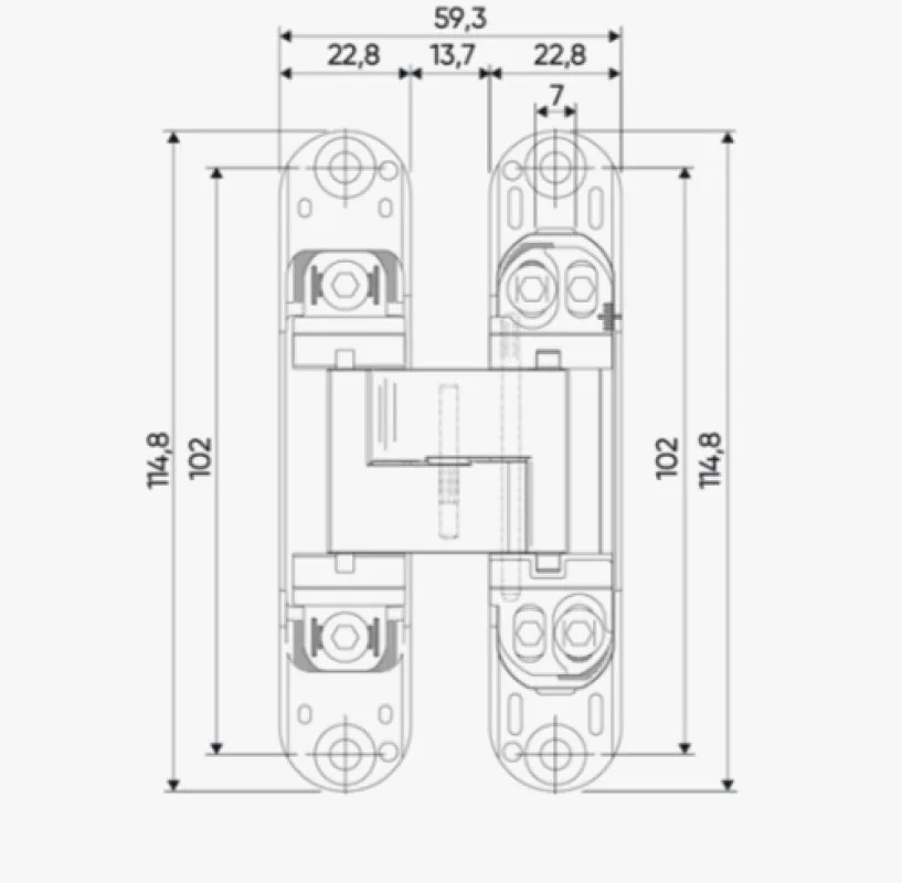 Петля скрытая ARCHIE с 3-D регулировкой 115х23-3D-BLACK Черный (3.0)