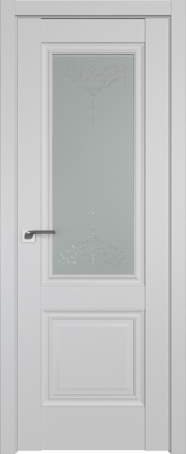Фото -   Межкомнатная дверь 2.37U, стекло "Франческо", манхеттен   | фото в интерьере