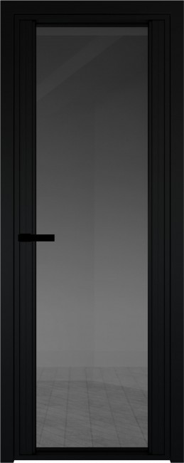 Фото -   Межкомнатная дверь AGP-2, черный матовый, стекло закаленное 6 мм   | фото в интерьере
