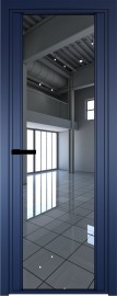 Фото -   Межкомнатная дверь AGP-2, синяя матовая, стекло закаленное 6 мм   | фото в интерьере