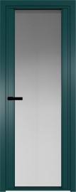 Фото -   Межкомнатная дверь AGP-2, зеленая матовая, стекло закаленное 6 мм   | фото в интерьере