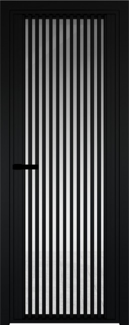 Фото -   Межкомнатная дверь AGP-3, черная матовая, стекло закаленное 6 мм   | фото в интерьере