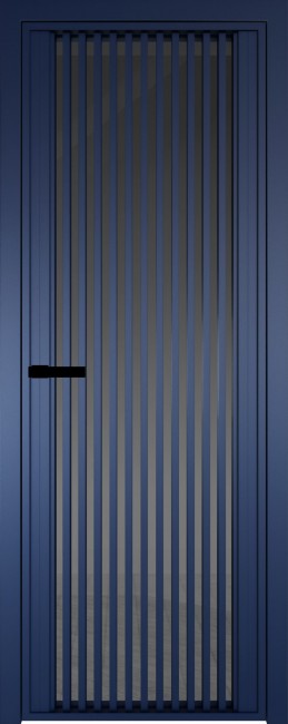 Фото -   Межкомнатная дверь AGP-3, синяя матовая, стекло закаленное 6 мм   | фото в интерьере