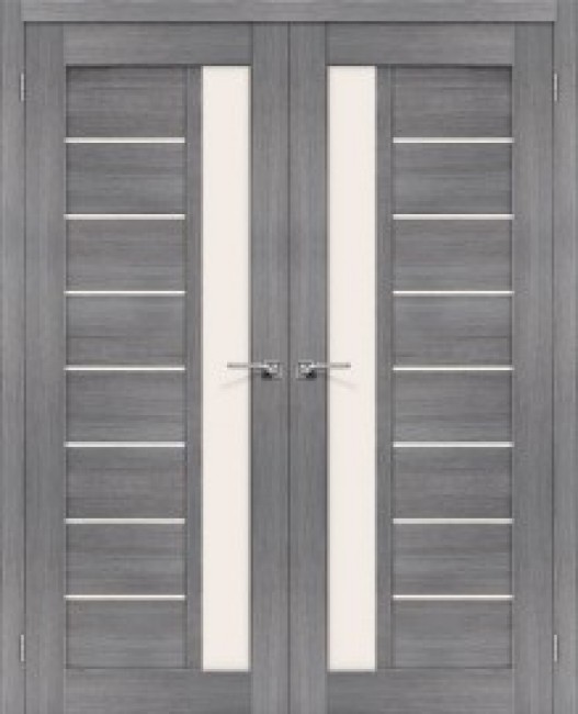 Фото -   Двойная распашная дверь Порта-27 Grey Veralinga   | фото в интерьере