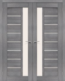 Фото -   Двойная распашная дверь Порта-27 Grey Veralinga   | фото в интерьере