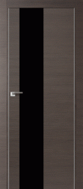 Фото -   Межкомнатная дверь "5Z", по, грей кроскут, матовая с 4-х сторон   | фото в интерьере