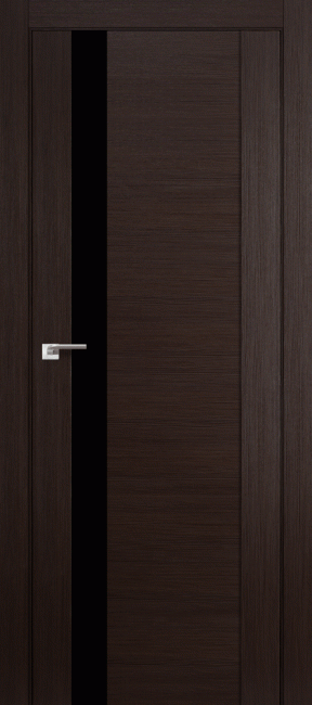 Фото -   Межкомнатная дверь "62X", по, венге мелинга   | фото в интерьере