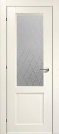 Фото -   Межкомнатная дверь 6324 Слоновая кость со стеклом   | фото в интерьере
