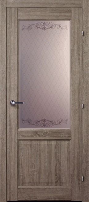 Фото -   Межкомнатная дверь 6324 Сонома со стеклом   | фото в интерьере
