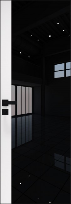 Фото -   Межкомнатная дверь AGK-6, стекло закаленное 4 мм   | фото в интерьере
