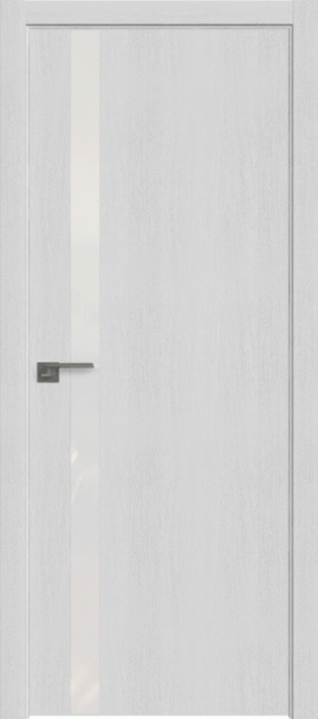 Фото -   Межкомнатная дверь 6ZN, монблан, кромка матовая с 4х сторон   | фото в интерьере