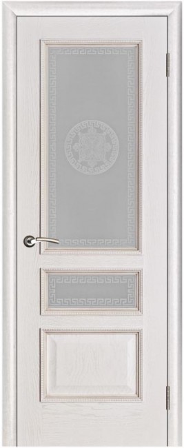 Фото -   Межкомнатная дверь "Вена", по, белая патина   | фото в интерьере