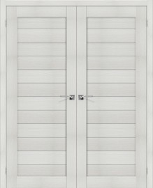 Фото -   Двойная распашная дверь Порта-21Б Bianco Veralinga   | фото в интерьере