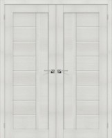 Фото -   Двойная распашная дверь Порта-26 Bianco Veralinga   | фото в интерьере