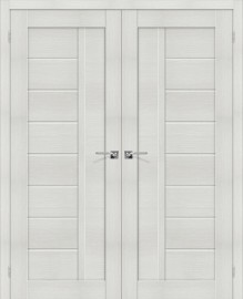 Фото -   Двойная распашная дверь Порта-26 Bianco Veralinga   | фото в интерьере