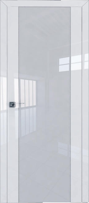 Фото -   Межкомнатная дверь 8L, белый люкс   | фото в интерьере