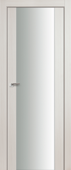 Фото -   Межкомнатная дверь "8X", белый триплекс, эш вайт мелинга   | фото в интерьере