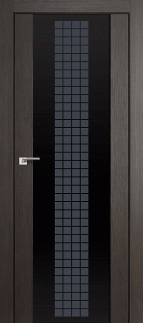 Фото -   Межкомнатная дверь "8X", стекло Futura, грей мелинга   | фото в интерьере
