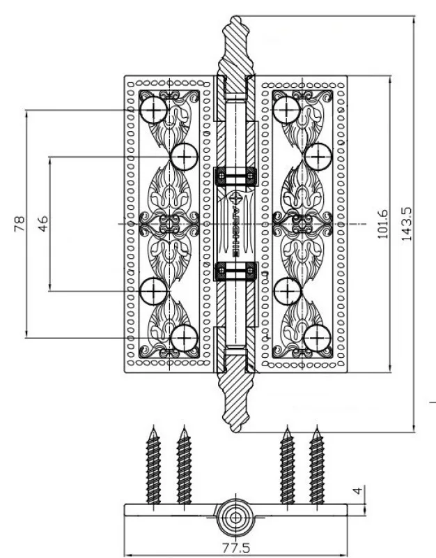 Петля Archie A030-G 4262 ANT.COFFEE