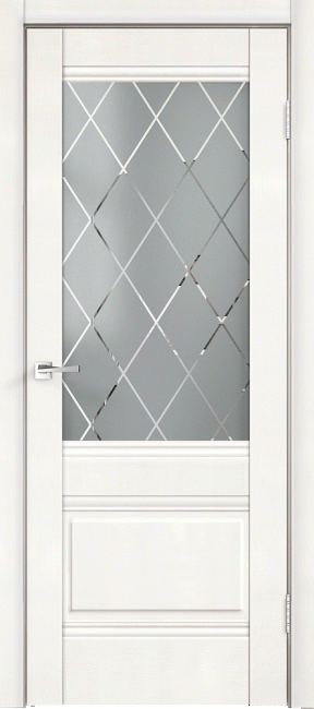 Фото -   Межкомнатная дверь "ALTO 2V", по, белый эмалит   | фото в интерьере