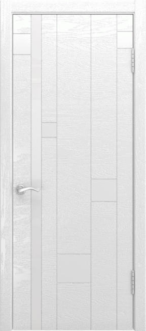 Фото -   Межкомнатная дверь "АРТ-1", по, ясень белый   | фото в интерьере