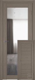Фото -   Межкомнатная дверь "Атум PRO Х32", зеркало, Brun Oak   | фото в интерьере