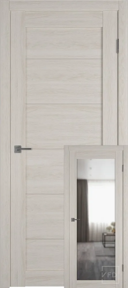 Межкомнатная дверь "Атум ПРО 32", зеркало, Дуб скандинавский (Scansom Oak)