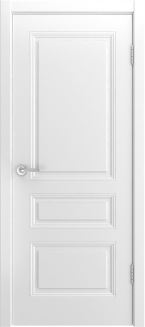 Фото -   Межкомнатная дверь "Bellini-555", пг, белый   | фото в интерьере