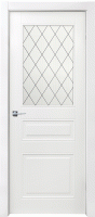 Фото -   Межкомнатная дверь "Борнель 3Ф", по, белый   | фото в интерьере