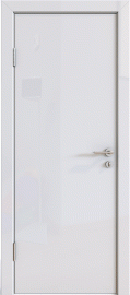 Фото -   Межкомнатная дверь ДГ-500, белый глянец   | фото в интерьере
