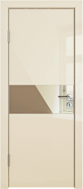 Фото -   Межкомнатная дверь ДГ-501, ваниль глянец   | фото в интерьере