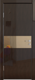 Фото -   Межкомнатная дверь ДГ-501, венге глянец   | фото в интерьере