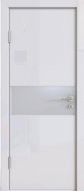 Фото -   Межкомнатная дверь ДГ-501, белый глянец   | фото в интерьере
