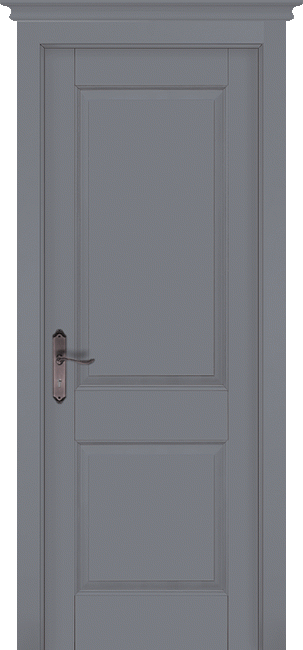 Фото -   Межкомнатная дверь "Элегия", пг, эмаль грей   | фото в интерьере
