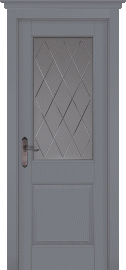 Фото -   Межкомнатная дверь "Элегия", по, эмаль грей   | фото в интерьере