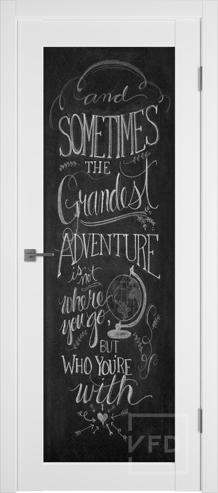 Межкомнатная дверь "E32", по, Эмалекс белый (Ice)