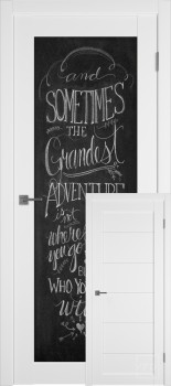 Межкомнатная дверь "E32", по, Эмалекс белый (Ice)